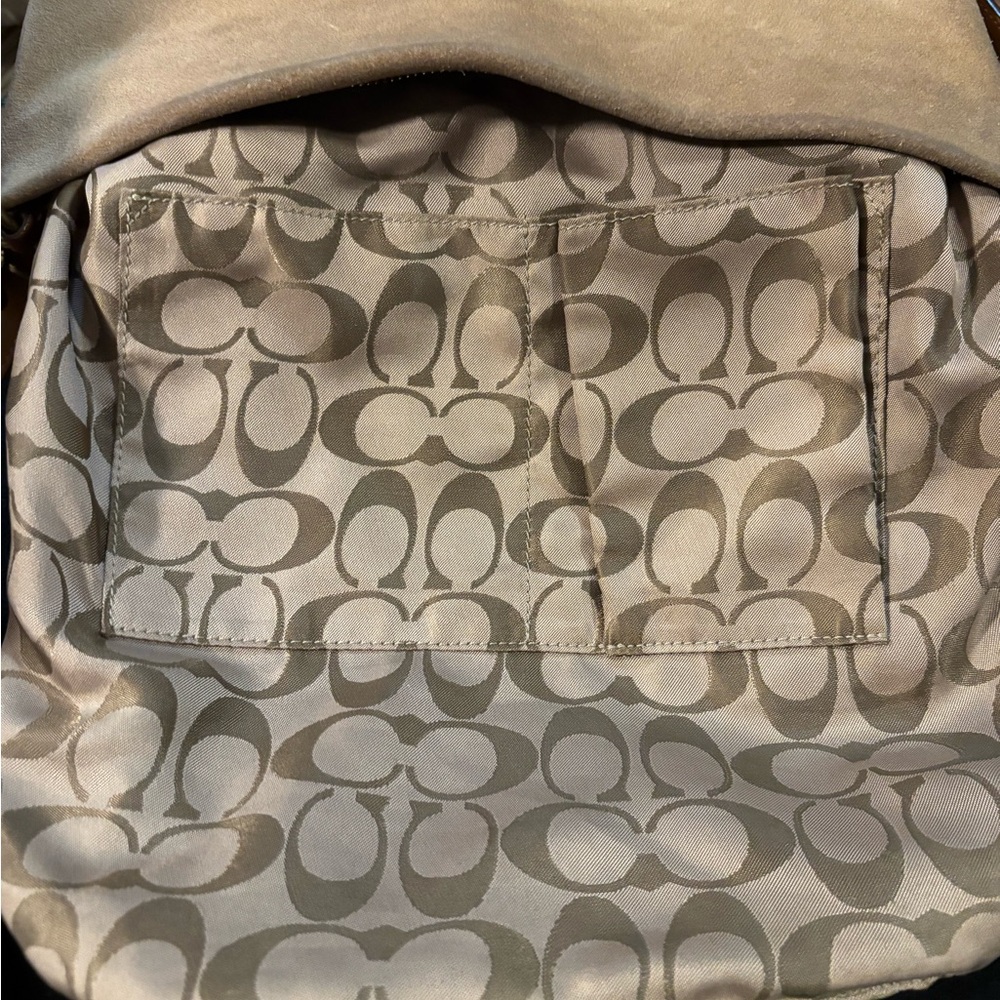 Coach VINTAGE Y2K D06S-1418 Legacy Tan Suede Shoulder/Crossbody Bag VGUC - Picture 11 of 11